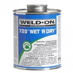 725 Wet R Dry PVC Pipe Solvent Cement