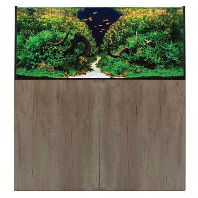 AquaSys 300 Aquarium & Cabinet Set - Grey Nebraska Oak