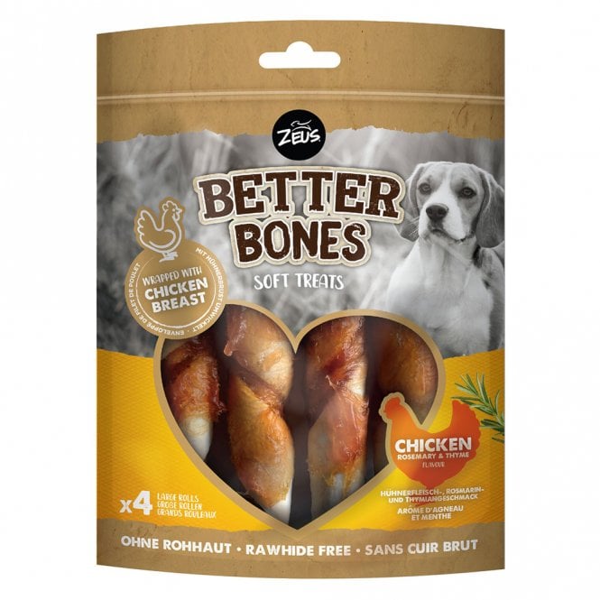 Better Bones Chicken Flavour Large Rolls (4pk)