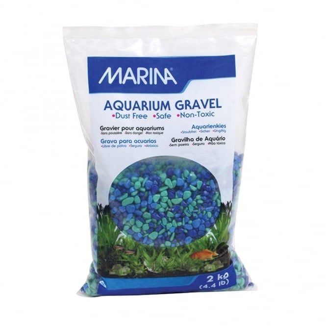 Decorative Aquarium Gravel Tri-Colour Blue 2kg