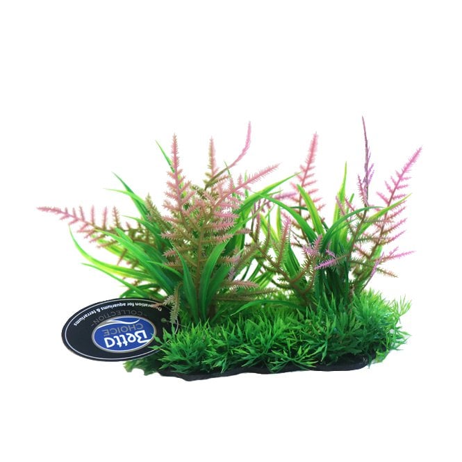 Pink Foreground Plastic Plant 15cm