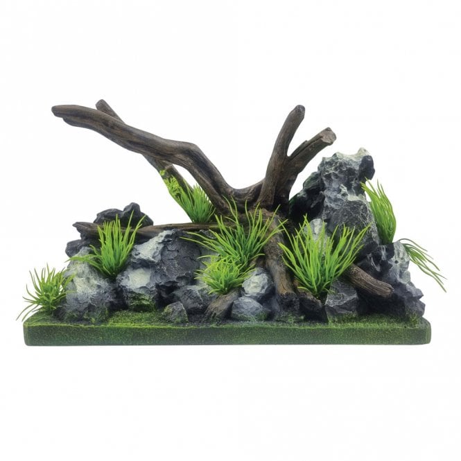 ReadyScape Driftwood On Rock Ornament - Medium