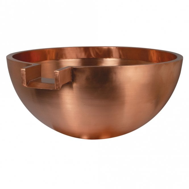 Round Copper Bowl With Small Spillway