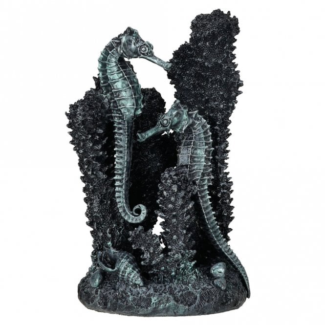 Seahorses On Coral Black - Small