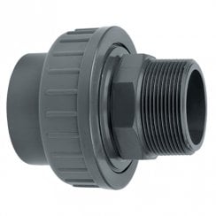 Single Union Threaded Male to Pressure Pipe Female Connectors